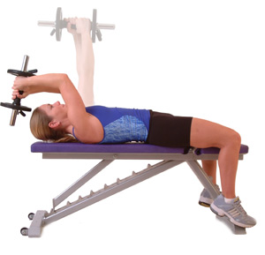 avoid hitting your head as you lower the weight