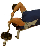 lower the bar to your head